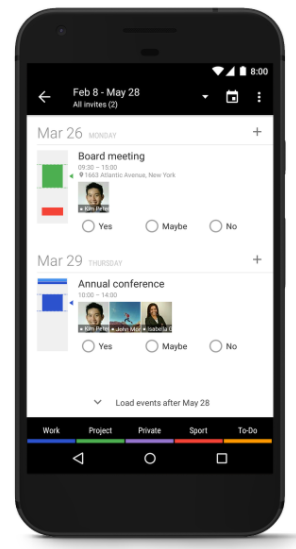 screenshot of Business Calendar 2